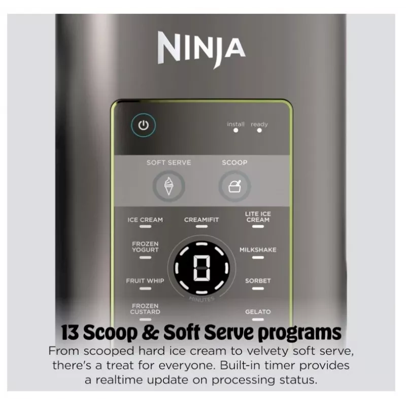 Ninja Creami Scoop & Swirl 13-in-1 ledų ir ledų kokteilių gamintojas 0.48L mėlynas EU NC702EU