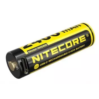 NITECORE NH2400 Įkraunamos Li-ion AA baterijos (2 vnt.) | 1,5V pastovi įtampa, USB-C įkrovimas, 2400mWh