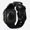 NOMAD Rocky Point Band for Apple Watch 46mm/49mm su FKM ir titanu (anglies juoda, juodi apkaustai)