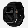 NOMAD Rocky Point Band for Apple Watch 46mm/49mm su FKM ir titanu (anglies juoda, juodi apkaustai)
