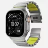 NOMAD Stratos Band - Titanium Bracelet for Apple Watch 49mm su FKM (Natural Titanium, Volt FKM)