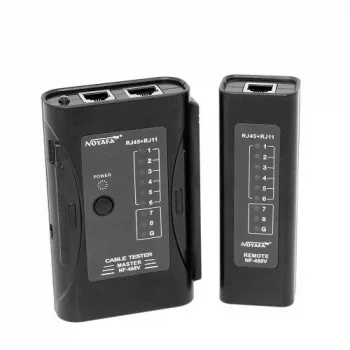 NOYAFA NF-468V tinklo ir telefono kabelių testeris RJ-45/RJ-11, UTP/STP, iki 100 m