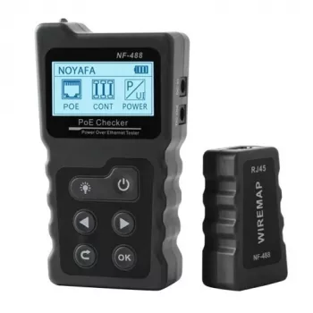 NOYAFA NF-488 PoE testeris, 802.3af/at, 5-60V, 0-180W, LCD, RJ45