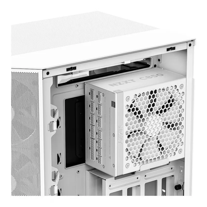 NZXT C850 Gold ATX 3.1 pilnai modulinis maitinimo blokas – 850W, 80 PLUS Gold, baltas