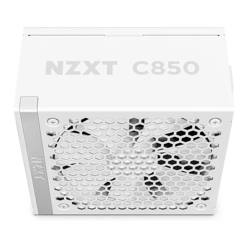 NZXT C850 Gold ATX 3.1 pilnai modulinis maitinimo blokas – 850W, 80 PLUS Gold, baltas