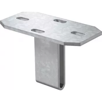 OBO Bettermann KU 7 pagrindo plokštė US 7 atraminiam stulpui, karštai cinkuotas plienas, 100x100x7 mm 6349102
