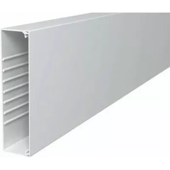 OBO BETTERMANN WDK60230RW sieninis ir lubinis kabelių kanalas 60x230x2000mm PVC gryna balta spalva su pagrindo perforacija