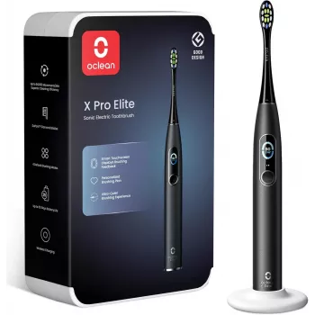 Oclean X Pro Elite Sonic elektrinis dantų šepetėlis – 42,000 VPM, Bluetooth 5.0, AI Smart Analysis, IPX7 Waterproof, Black