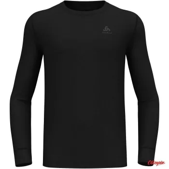 Odlo BL Top Crew Neck Long Sleeve Merino 200 vyriški apatiniai marškinėliai, juodi, L dydis