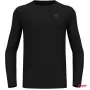 Odlo BL Top Crew Neck Long Sleeve Merino 200 vyriški apatiniai marškinėliai, juodi, L dydis