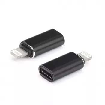OEM USB-C (moteriška) į Lightning (vyrišką) adapteris, juodas
