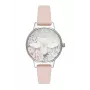 OLIVIA BURTON Moteriškas Celestial laikrodis 30 mm Rožinis auksas Nerūdijantis plienas Pilka oda OB16GH09