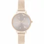 OLIVIA BURTON Women's Celestial Watch OB16PQ04 – 34 mm rožinio aukso atspalvio nerūdijančio plieno korpusas, pilka odinė apyrankė, kvarcinis analoginis