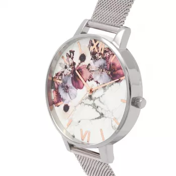 OLIVIA BURTON Moterų Meant To Bee kvarcinis laikrodis OB16MF09 38 mm Rožinis auksas Nerūdijantis plienas Tinklelis