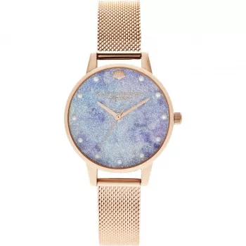 Olivia Burton Women's OB16US44 Analoginis Kvarcinis Laikrodis 30 mm Sidabrinis Nerūdijantis Plienas