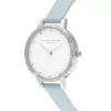 Olivia Burton Moteriškas laikrodis Rainbow Bee OB16RB19 - 34mm rožinio aukso ir pilkos odos