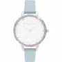 Olivia Burton Moteriškas laikrodis Rainbow Bee OB16RB19 - 34mm rožinio aukso ir pilkos odos