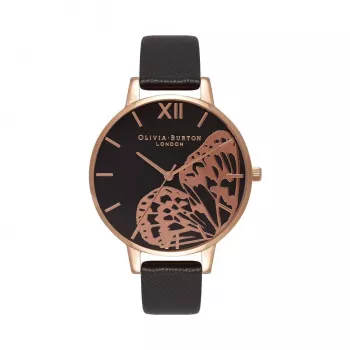 Olivia Burton Moteriškas Laikrodis OB16AM97 38mm Sidabrinis Nerūdijančio Plieno Tinklelio Apyrankė