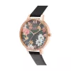 OLIVIA BURTON Moteriškas laikrodis OB16BF31 38mm Rožinis auksas Nerūdijantis plienas Pilka oda