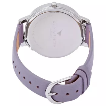 OLIVIA BURTON Moteriškas Laikrodis OB16CB05 38mm Rožinio Aukso Nerūdijančio Plieno Korpusas, Rausvo Odos Dirželis
