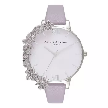 OLIVIA BURTON Moteriškas Laikrodis OB16CB05 38mm Rožinio Aukso Nerūdijančio Plieno Korpusas, Rausvo Odos Dirželis