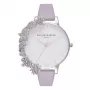 OLIVIA BURTON Moteriškas Laikrodis OB16CB05 38mm Rožinio Aukso Nerūdijančio Plieno Korpusas, Rausvo Odos Dirželis
