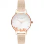 Olivia Burton Moteriškas Laikrodis OB16CH01 30mm Nerūdijantis Plienas Oda Pilka