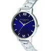 Olivia Burton moteriškas laikrodis OB16SH02 40 mm rožinio aukso nerūdijančio plieno korpusas pilka odinė apyrankė