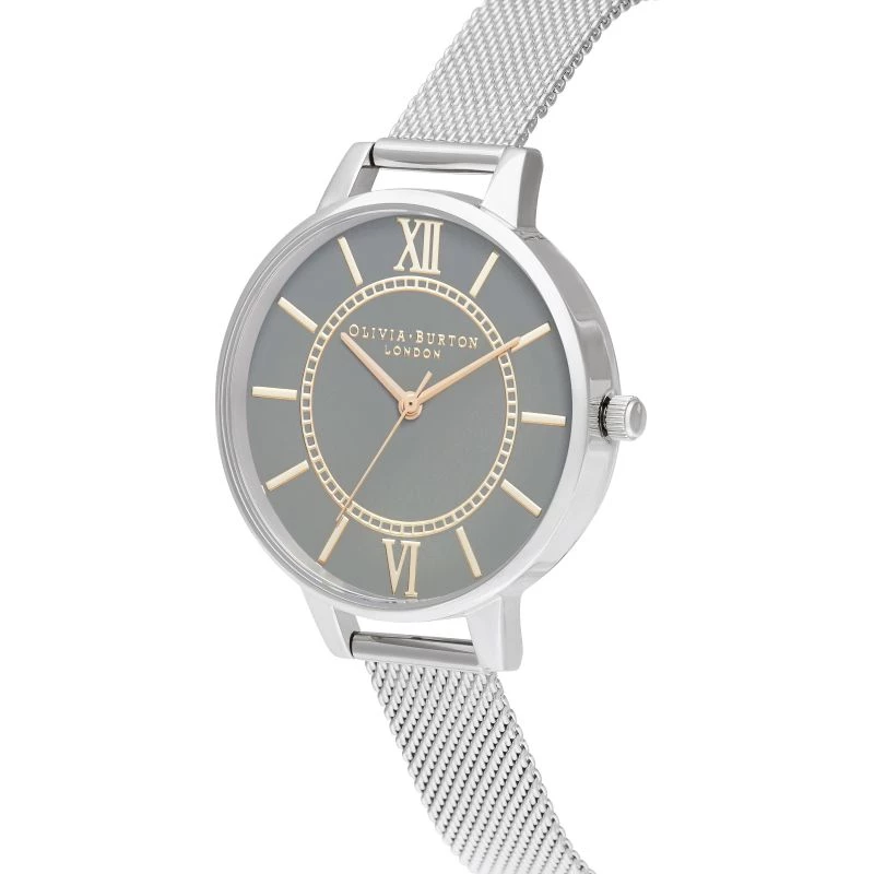 OLIVIA BURTON Moteriškas laikrodis OB16WD86 34mm Rožinio aukso spalvos nerūdijančio plieno tinklelis