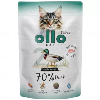 Ollo Cat Pouch No. 2 Duck 85 g - Pilnavertis šlapias maistas padaže