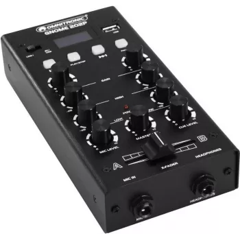 OMNITRONIC GNOME-202P Mini mixeris, juodas, 10006885