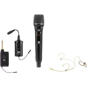 OMNITRONIC rinkinys FAS TWO + dinaminis belaidis mikrofonas + kūno siųstuvas + ausinės mikrofonas 660-690MHz (20000970)