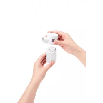 OMRON MicroAIR GO U300 nebulizatorius - nešiojamas vibracinės membranos purkštuvas suaugusiems ir vaikams, rankinis, tylus <20 dB, su kaukėmis ir baterijomis