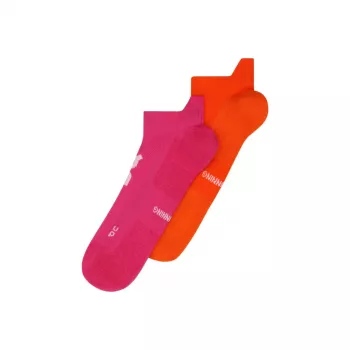 ON Core Run Sock Low 2 Pairs Flame/Pink