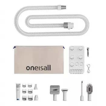 Oneisall LM2 Gyvūnų Priežiūros Rinkinys su Siurbliu, 9000Pa Siurbimo Galia, 5-in-1, Šunims ir Katėms