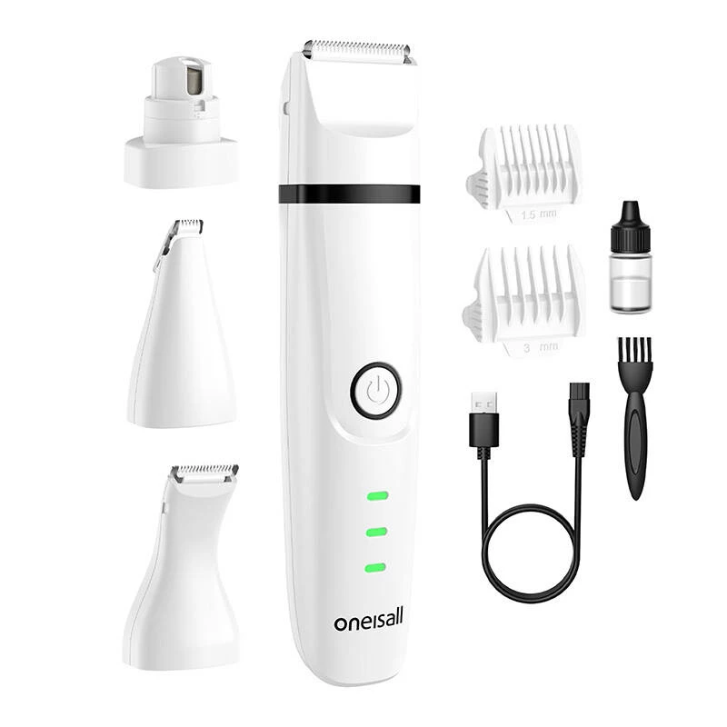 ONEISALL Pet Trimmer 4 in 1 with Vacuum Suction - Grooming Kit for Dogs & Cats