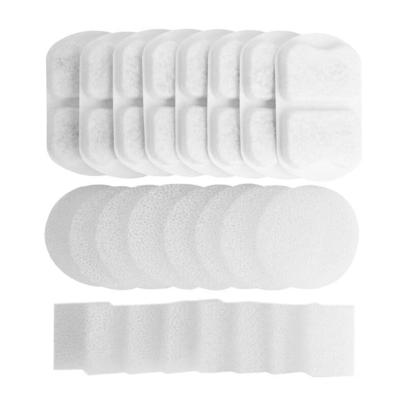 Oneisall PWF-002 atsarginiai filtrai vandens fontanėliui augintiniams, 6 vnt., triguba filtracija, balti