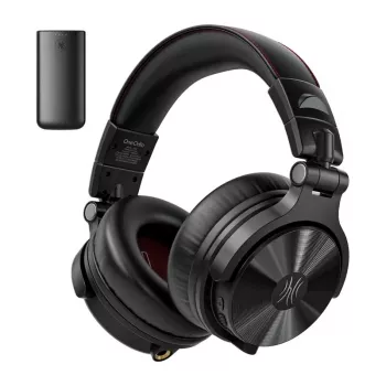 ONEODIO Studio Max 2 belaidės ausinės per ausį, Bluetooth 5.2, 72 val. baterija, CVC 8.0 mikrofonas, sulankstomas dizainas (juodos)