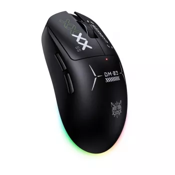 ONIKUMA DM03 RGB žaidimų pelė – laidinė optinė 6400 DPI, 7 programuojamų mygtukų, ergonomiškas dizainas dešinei rankai, juoda