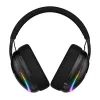 ONIKUMA GT805 laidinis žaidimų ausinių komplektas su RGB LED, 50mm garsiakalbiais, lanksčiu mikrofonu (juoda)