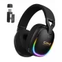 ONIKUMA GT805 laidinis žaidimų ausinių komplektas su RGB LED, 50mm garsiakalbiais, lanksčiu mikrofonu (juoda)