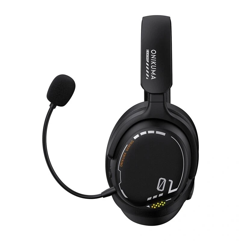 ONIKUMA GT886 žaidimų ausinės, over-ear, laidinės, RGB LED, 50mm tvarkyklės, juodos