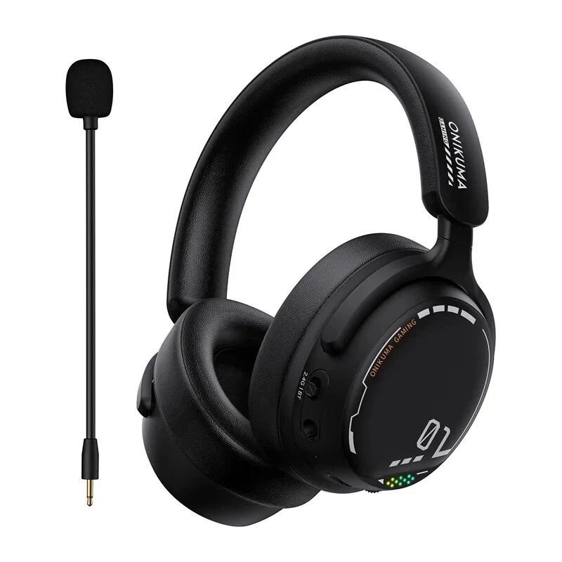 ONIKUMA GT886 žaidimų ausinės, over-ear, laidinės, RGB LED, 50mm tvarkyklės, juodos