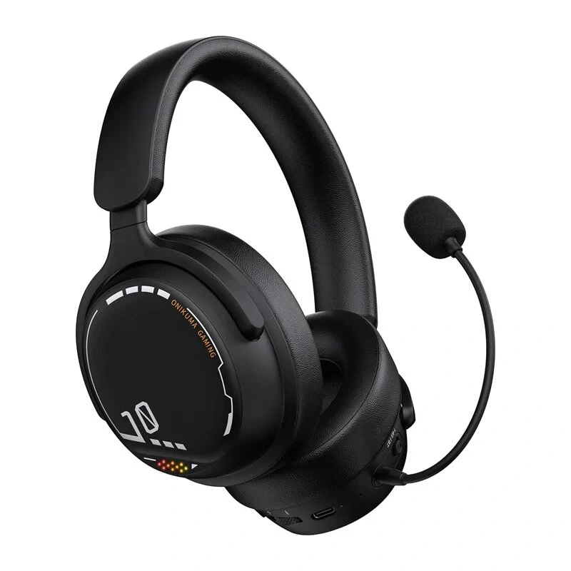 ONIKUMA GT886 žaidimų ausinės, over-ear, laidinės, RGB LED, 50mm tvarkyklės, juodos