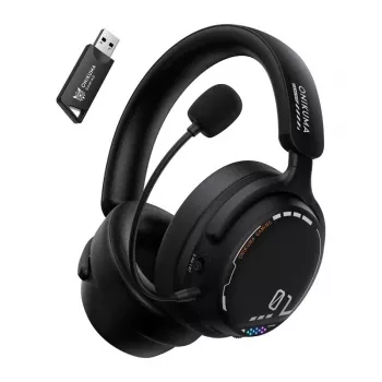 ONIKUMA GT886 žaidimų ausinės, over-ear, laidinės, RGB LED, 50mm tvarkyklės, juodos