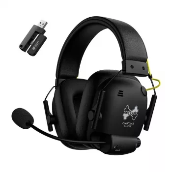 ONIKUMA GT888 žaidimų ausinės (juodos) – laidinės ausinės su 50 mm tvarkyklėmis, RGB apšvietimu, 3,5 mm ir USB jungtimis