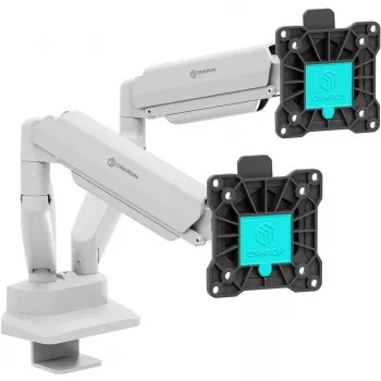 ONKRON G160-BW Vieno Monitoriaus Laikiklis Ant Stalo 13-32 colių Ekranams, Baltas/Juodas
