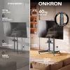 ONKRON TS1571-G Mobilus TV stovas 32–75 colių televizoriams, 50 kg, grafitas, reguliuojamas aukštis
