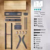 ONKRON TS1871-G Mobilus TV stovas 55–90 colių, grafitas