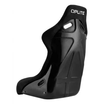 OPLITE 103862 Sim Racing sėdynė GT Bucket Seat su plieniniu rėmu – juoda su raudonomis siūlėmis